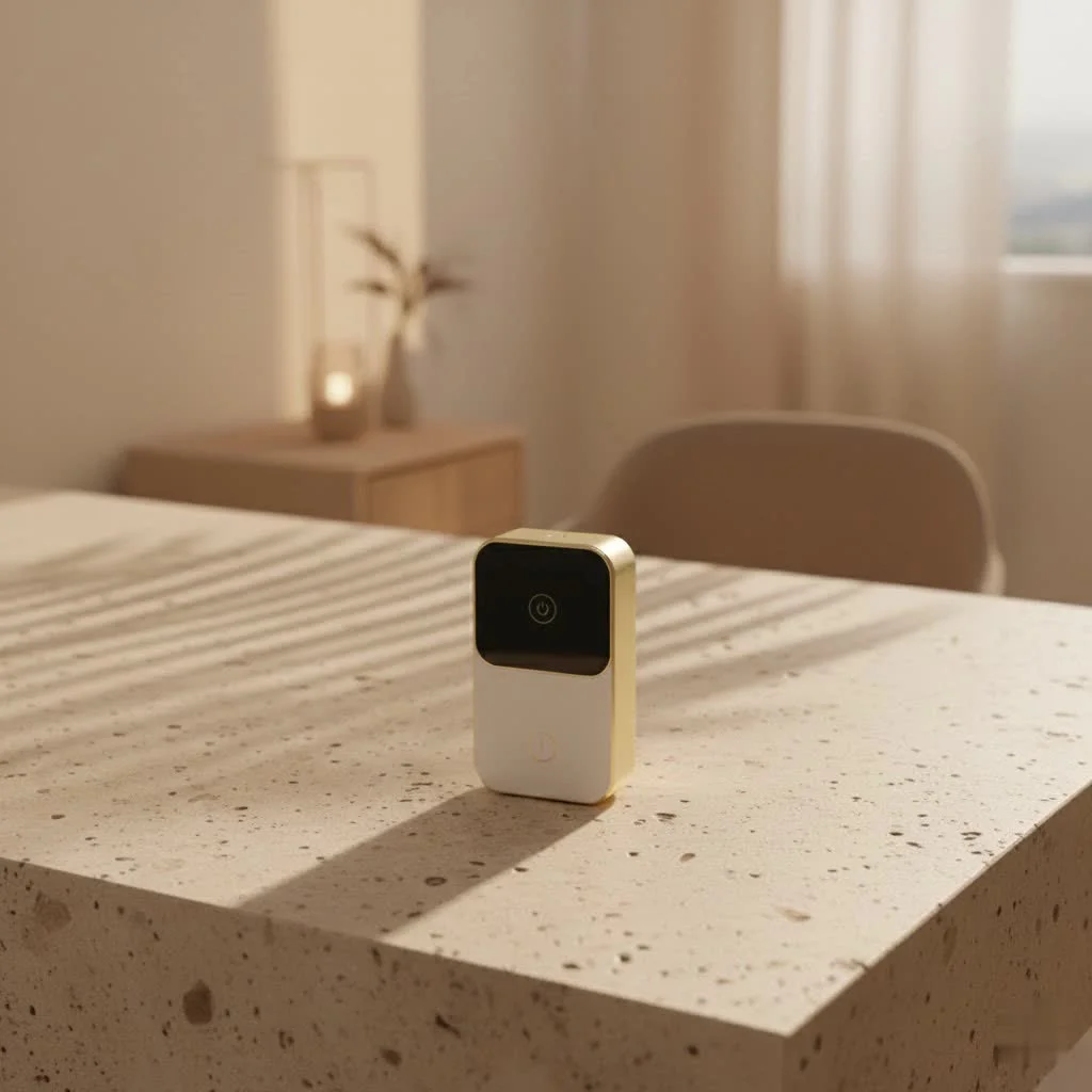 Invisible smart lock installed inside a wooden door