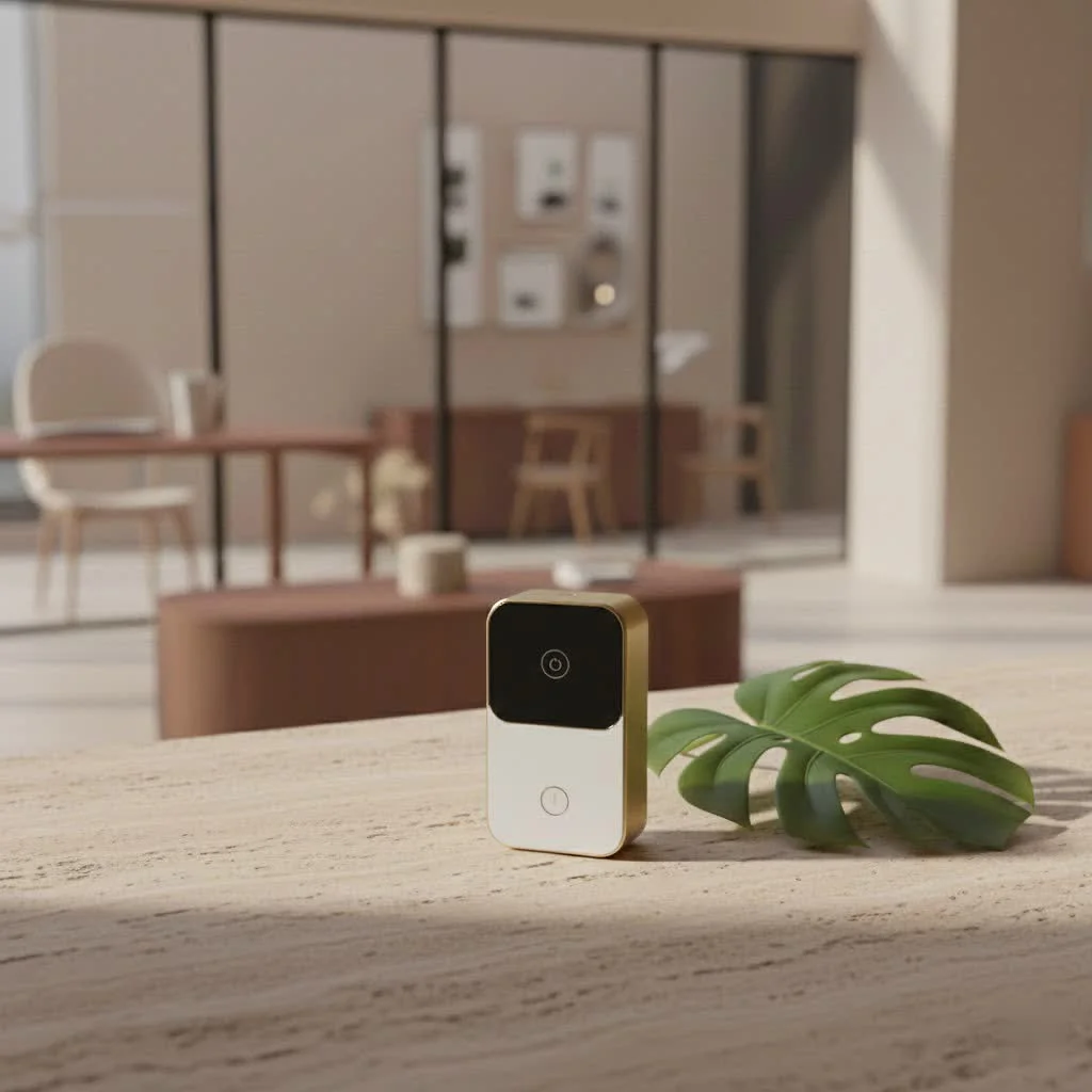 SimpliSafe Smart Lock installed on a modern home door